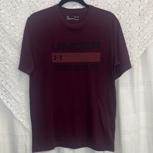 Under Armour Men's Burgundy Short Sleeve Tee